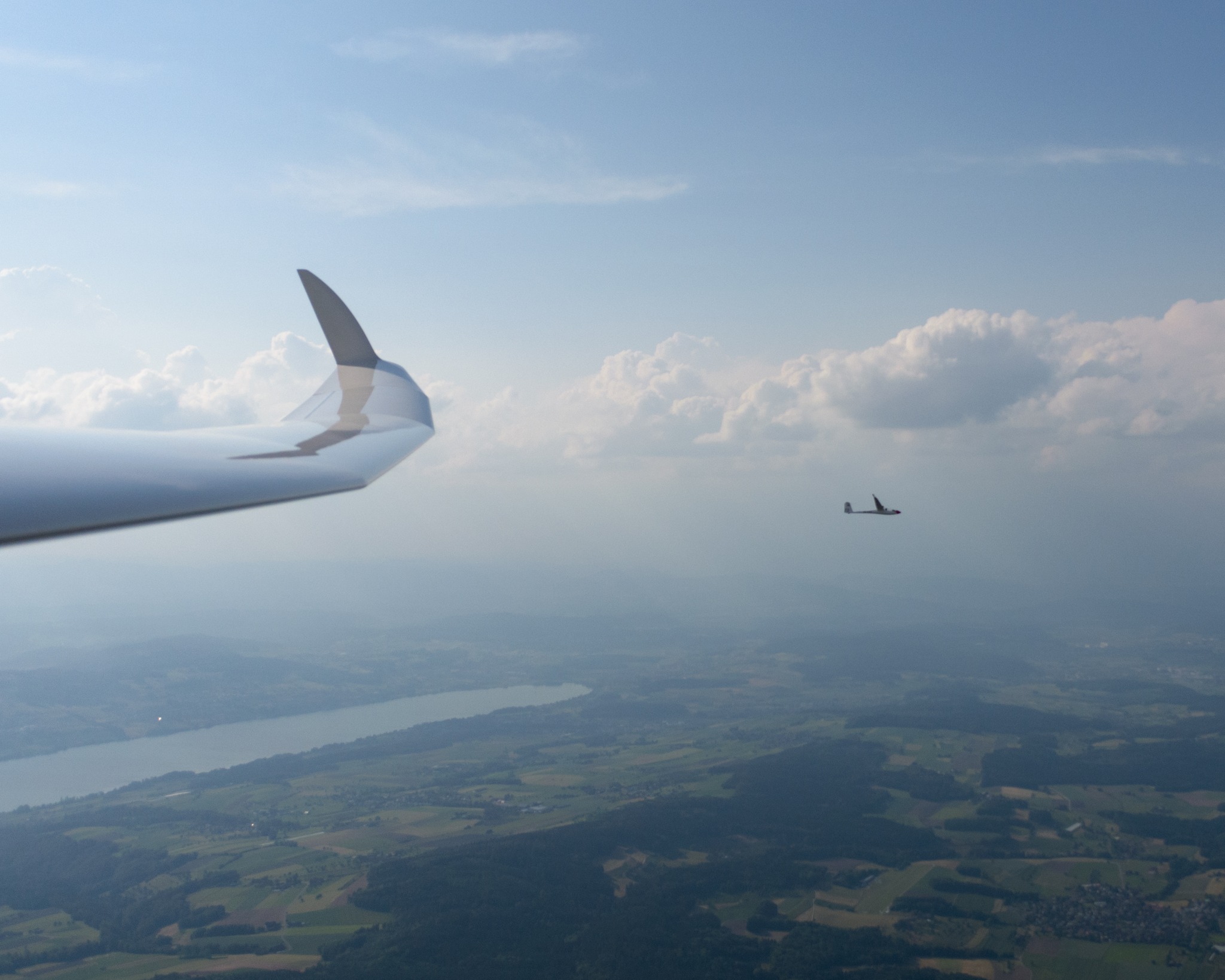 It's always helpful to have a wingman #gliding #soaring #segelflug #segelfliegen #volavoile #glidingpictures #pilotlife #discus2 #schempphirth #aviation #wingman #sfvs_fsvv #sgzuerich @sg_zuerich